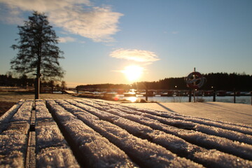 Swedish sunset at Christmas