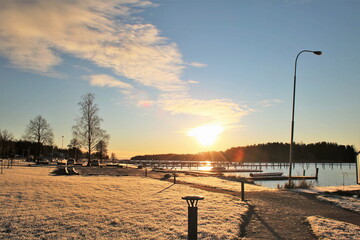Swedish sunset over a fjord