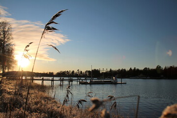 Swedish Sunset overt a fjord