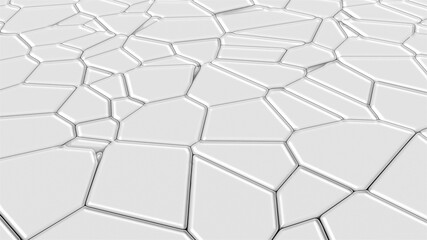 Computer generated cracked surface. 3D rendering an earthquake effect. Abstract background