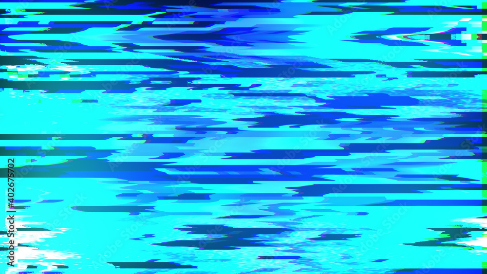 Poster glitch, pixel noise on the screen, computer generated. bad signal. video damage. 3d rendering a digi