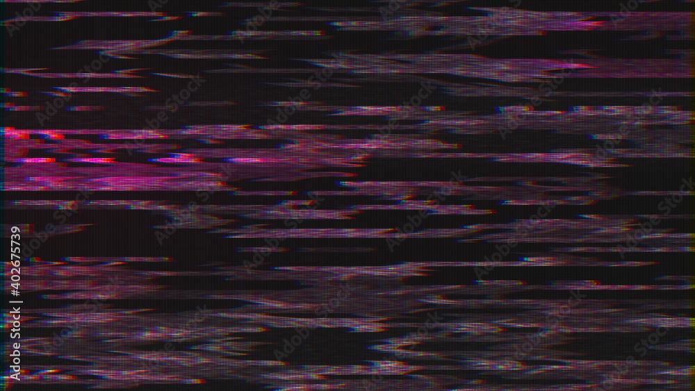 Poster glitch, pixel noise on the screen, computer generated. bad signal. video damage. 3d rendering a digi