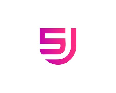 JS SJ LETTER LOGO DESIGN VECTOR TEMPLATE