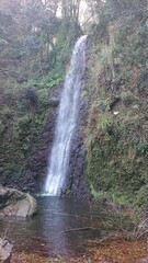 waterfall in the mountains
