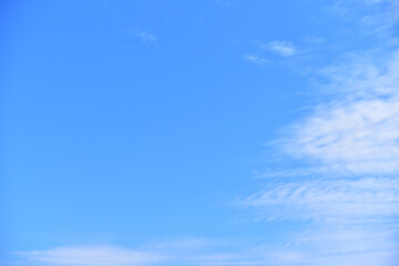 Blue sky with white clouds beautiful for texture background with copy space
