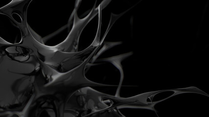 Abstract black backgroun. Splash burst liquid. Oil, petroleum, rock-oil