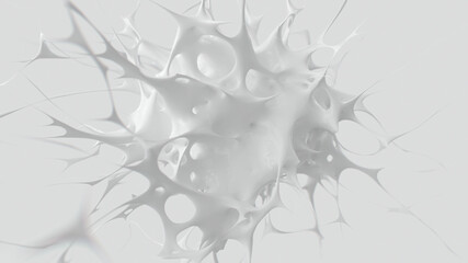 Abstract white paint explosion. Splash burst liquid. High Key Lighting.