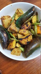 grilled chicken with vegetables