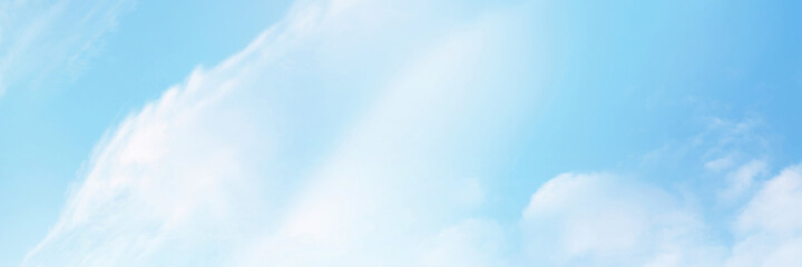 Blue sky with white cloud. The summer heaven is colorful clearing day Good weather and beautiful nature in the morning.