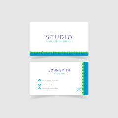 minimalism and clean business card template. color pastels composition. contact card for company. vector illustration.