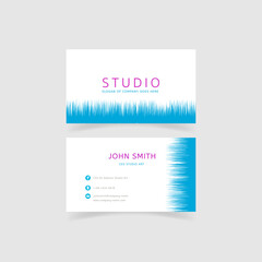 minimalism and clean business card template. color pastels composition. contact card for company. vector illustration.