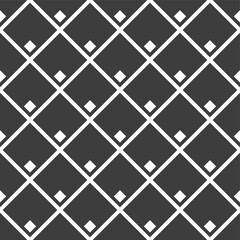 Abstract seamless rhombuses pattern. Minimalistic graphic print, geometric ornament. Vector monochrome background.