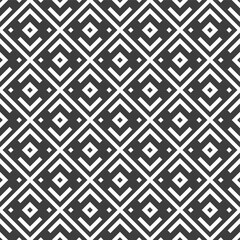 Abstract geometric seamless rhombuses pattern. Stylish texture. Repeating ethnic ornament. Vector monochrome background.