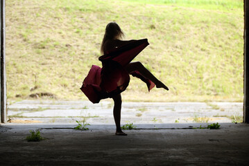 Aerobics fitness woman exercising isolated in full body. © Algimantas