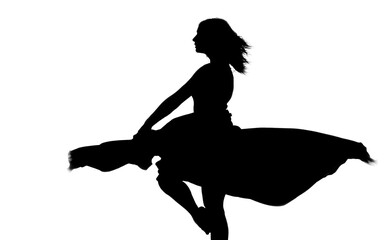 Aerobics fitness woman exercising isolated in full body. © Algimantas