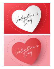 Fototapeta na wymiar happy valentine's day banner design. vector illustration