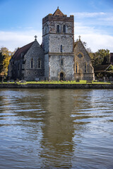 Fototapeta premium All Saints Church, Bisham, on the River Thames, England