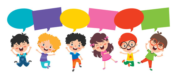 Happy Multi Ethnic Kids Playing Together