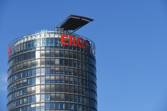 Dusseldorf, North Rhine-Westphalia, Germany - May 15, 2019: ERGO Group headquarters in Dusseldorf, Germany - ERGO is a group of insurance companies owned by Munich Re