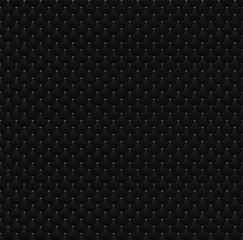 Elegant seamless pattern black circles with gold dots on dark background texture