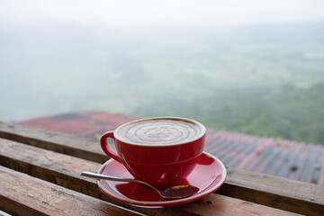 cup of coffee on table