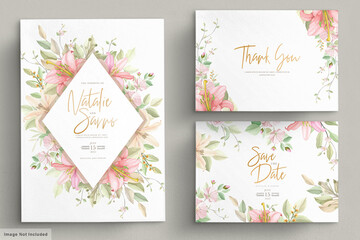 Fototapeta na wymiar floral wedding card set 