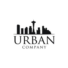 Fototapeta premium Skyline logo design vector illustration