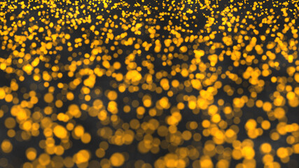 Gold and orange glitter particle background