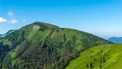 landscape with blue sky, Stoh hill, Slovakia