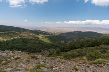 mountainous landscape in Sierra Nevada in southern Spain