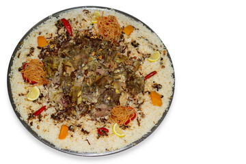 Mandi is a traditional dish from Yemen of meat, rice, and spices. It is now very popular in other areas of the Arabian Peninsula, and it is also common in Egypt and Turkey.
