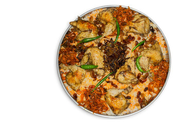 Chicken Kabsa - Homemade Arabian biryani rice.
