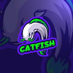 Catfih esport logo mascot gaming team © amrikhsn