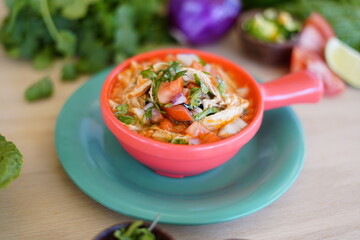 Chicken and lime soup