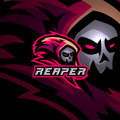 Fototapeta na wymiar Reaper esport logo mascot gaming