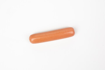 Sausage on white background in studio