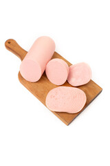 Turkey ham on white background