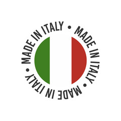 Made in Italy label, sign, poster, stamp. Italy quality stamp. Vector illustration.