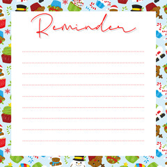 Printable notepad or sticky note for digital papers, journal and printable planners - Happy Holiday Note Collection