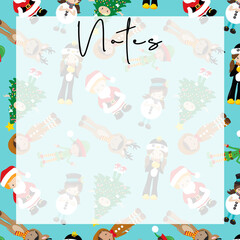 Printable notepad or sticky note for digital papers, journal and printable planners - Happy Holiday Note Collection