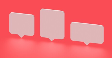 3d render. Chalkboard speech bubble, icons are for writing human thoughts.