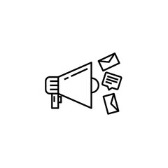 Broadcast message icon. Icons for messaging, chat and communication. Vector