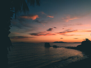 sunset over the sea