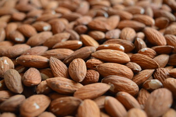 close up of almonds