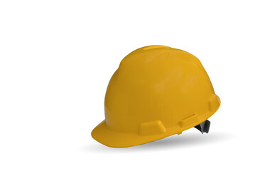 Fototapeta premium Orange hard hat safety helmet isolated on white background with clipping path.