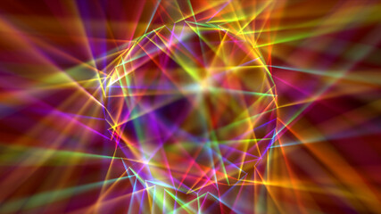 Fototapeta premium Digitally Generated Disco Laser neon Background