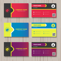 Pop up colorful business cards template