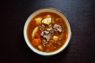 Thick, rich ox-tail soup. Oxtail soup is the perfect winter warmer.