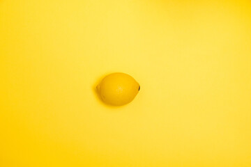 lemon on a yellow background
