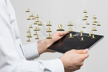 hierarchy connection team group 3d